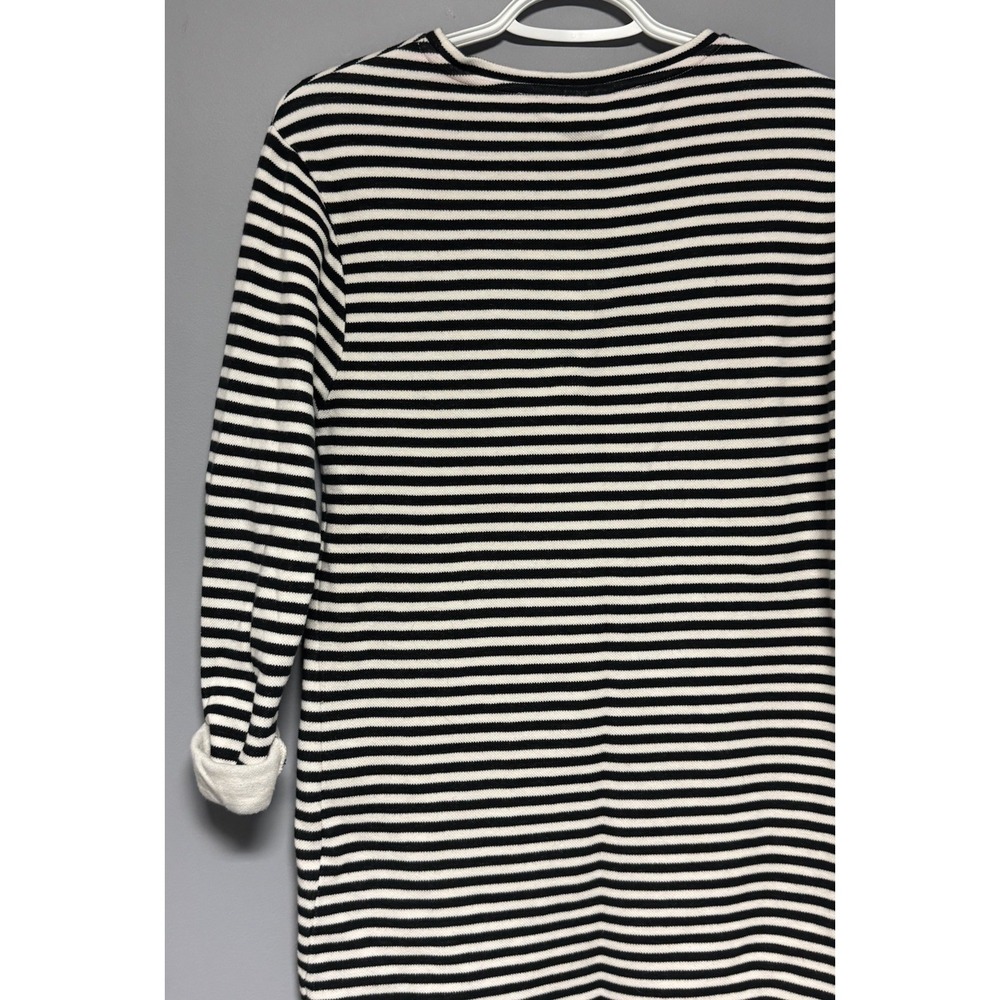 Topshop Women's Black And White Striped Shift Dress Size 4 Preppy Casual - Picture 13 of 14